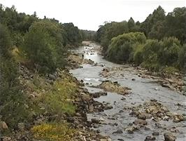 The River South Tyne from Thompson's Well Bridge, Slaggyford, 20.7 miles into the ride